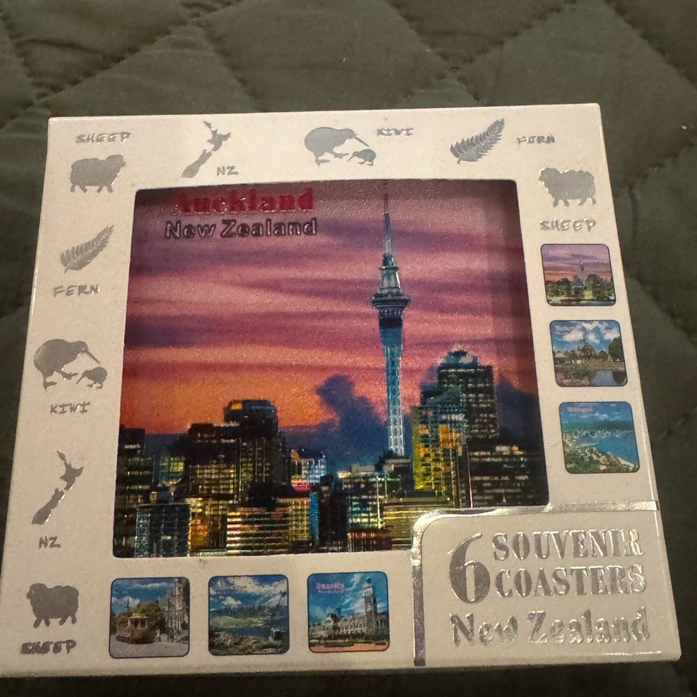 Set of 6 Auckland New Zealand Souvenir Coasters